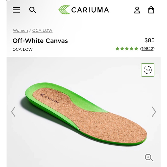 NWT Women’s Cariuma OCA Low Top Off White Canvas Sneaker 8 - Picture 7 of 12